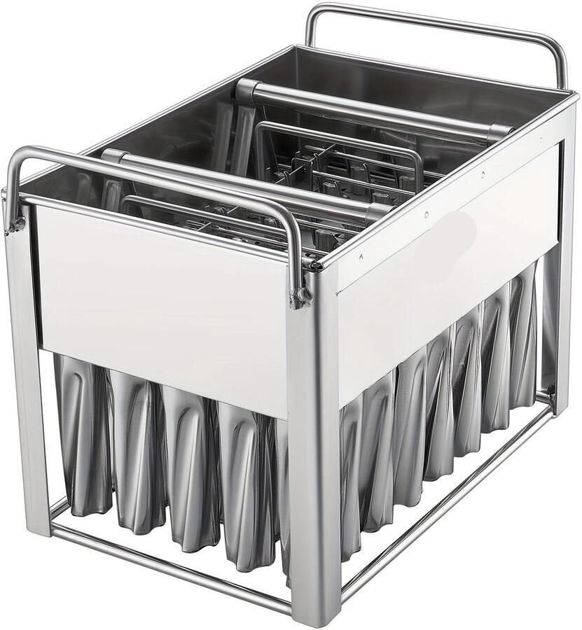 Corenia Roestvrijstalen Ijslollyvorm – IJsjesmaker – Ijsvorm – Ijslolly Mal – Ijsjesvorm – 40 Holtes – Stevig En Duurzaam Rond