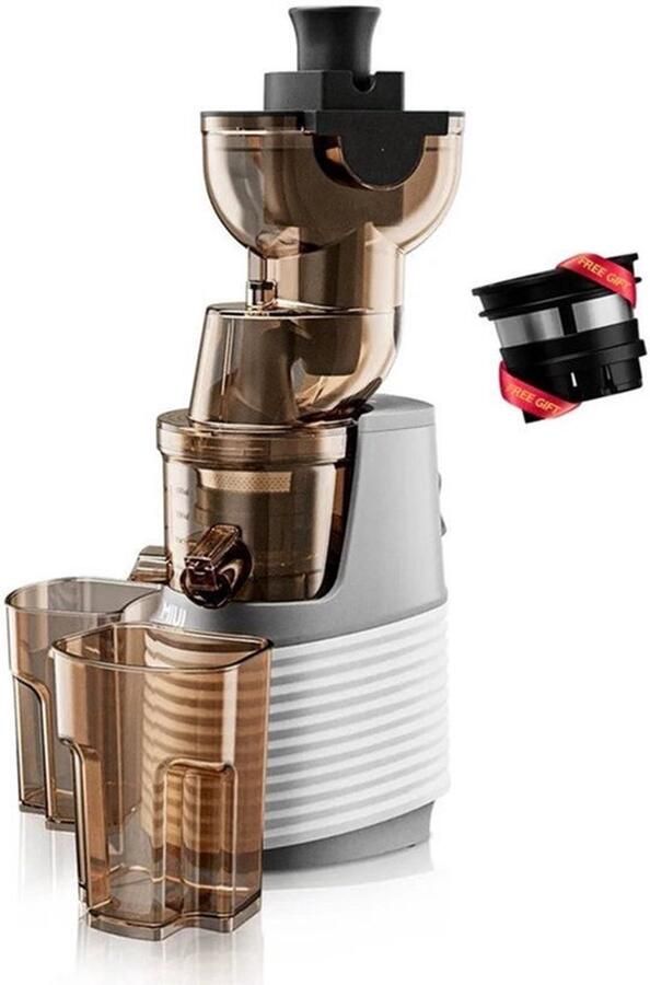 Corenia Slow Juicer Sapcentrifuge Cold Press Kitchen voor Groenten en Fruit Grote Vulopening 60RPM 3 Snelheden 1200 Watt Stainless Steel Sieve Automatische Pulpuitstoot Koude Pers Makkelijk te Reinigen Parelwit