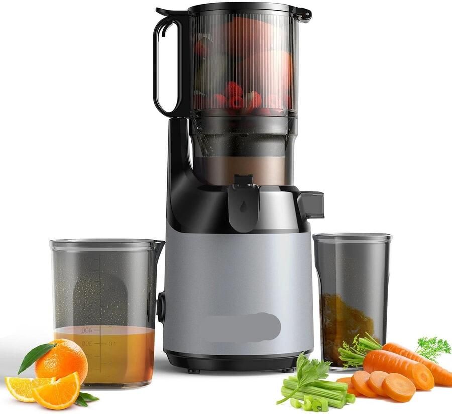 Corenia Slowjuicer Juicer Cold Press met 130mm Vulopening 1.8L 65 RPM BPA-vrij Hoge Sapopbrengst Geschikt voor Hele Groenten en Fruit Makkelijk Schoon te Maken