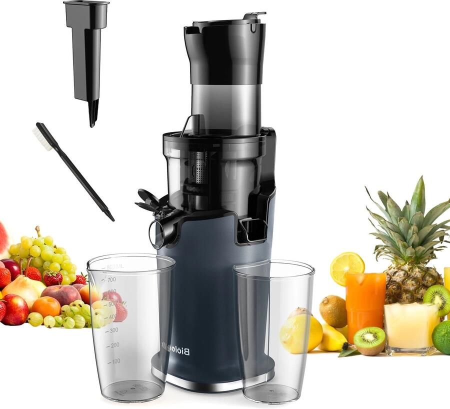 Corenia Slowjuicer Juicer Juice Maker Sapcentrifuge 78mm Voedselinvoer – 200W – 40-65RPM – Voor Hele Vruchten