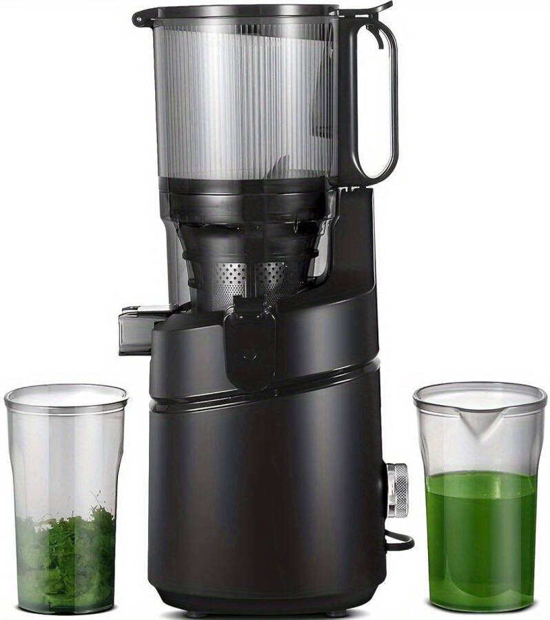 Corenia Slowjuicer – Juicer – Sapcentrifuge – Sapmaker – Slow Extractor – 13 5 Cm Voederopening – 1 8 Liter Opvangcapaciteit Zwart