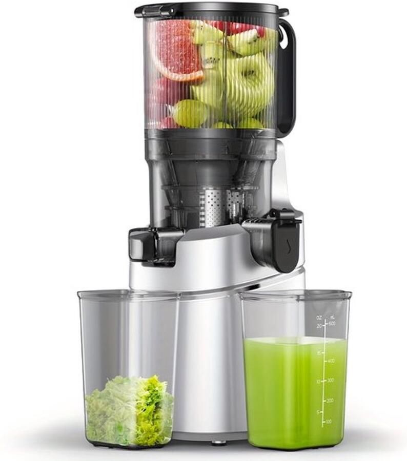 Corenia Slowjuicer – Juicer – Sapcentrifuge – Sapmaker – Slow Extractor – 13 5 Cm Voederopening – 1 8 Liter Opvangcapaciteit Zwart