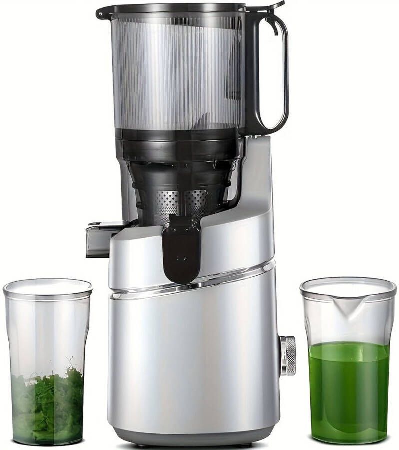 Corenia Slowjuicer – Sapmaker – Juicer – Sapcentrifuge Sappentap – Groentesapmachine – 1 8 Liter Inhoud – 250 Watt Motor Zilver