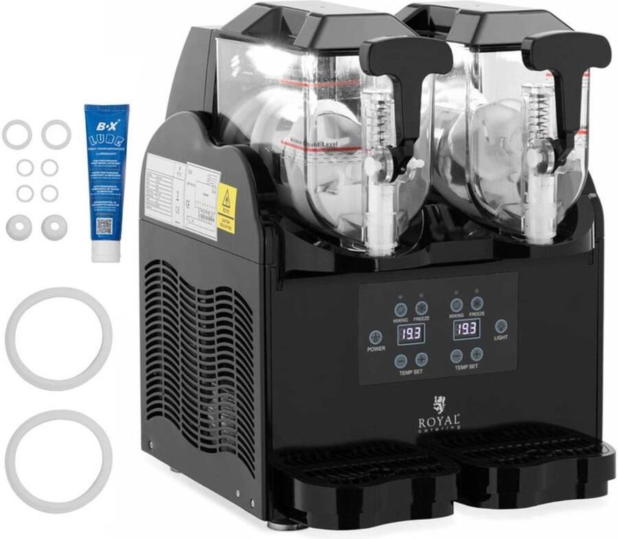 Corenia Slushmachine – Slush Puppie Maker – Granitor – Ijsmachine – Slush Puppy Machine – Dubbele 2 x 3L Tanks – Krachtige 380W Koeling