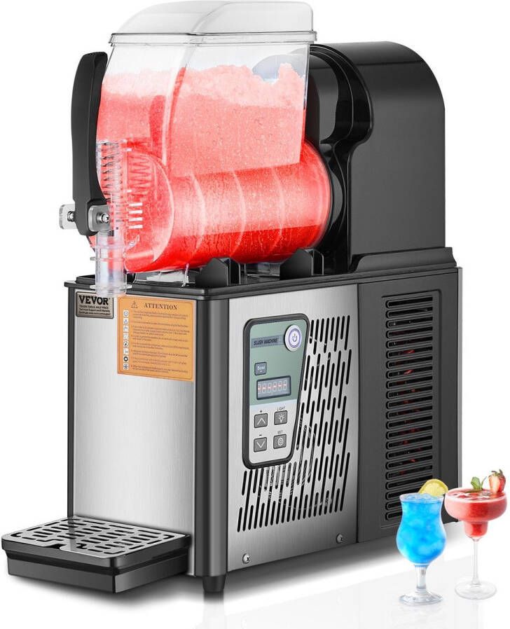 Corenia Slushymachine – Slush machine – IJsmachine – Drankenmaker – 4 Liter Inhoud – Flexibele Temperatuurinstellingen – Rvs Behuizing