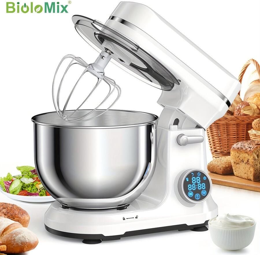 Corenia Standmixer – Keukenmachine – Keukenrobot – Mixer – Blender – 6 Liter Mengkom – Krachtige 1200W Motor – Stil Gebruik