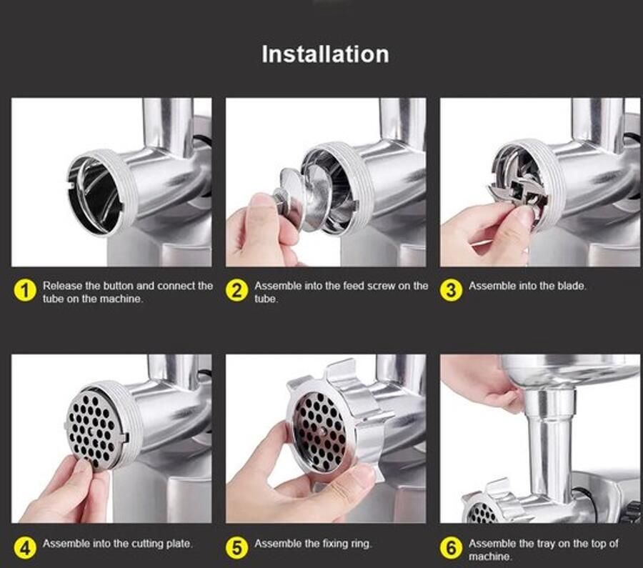 Corenia Vleesmolen Elektrische Vleesmolen Gehaktmolen Worstenvuller Keukenmachine 3000W 220V Heavy Duty
