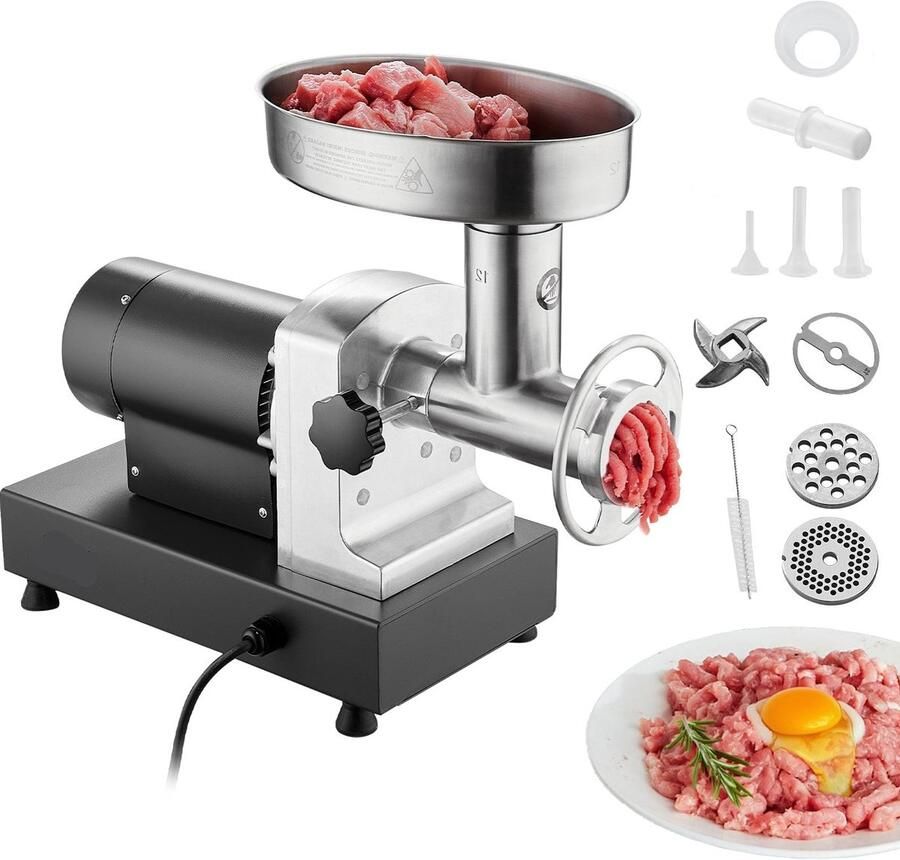 Corenia Vleesmolen – Elektrische Vleesmolen – Gehaktmolen – Worstmaker – 550W Motor – Roestvrij Staal