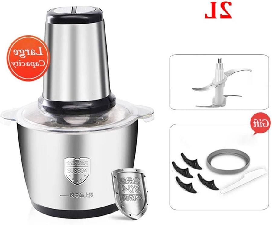 Corenia Vleesmolen Gehaktmolen Meat Grinder Elecktrisch Machine Foodprocessor Meat Mincer Keukenmixer Keukenmachine 2L Zwart