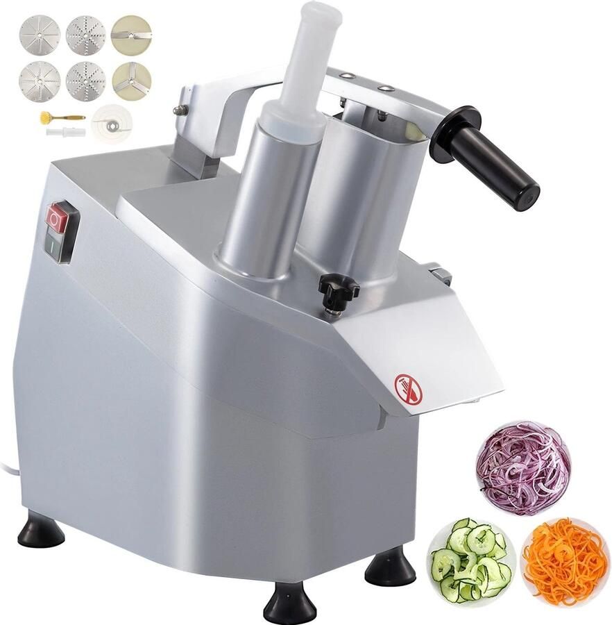 Corenia Vleesmolen Keukenmachine Keukenrobot 550W 1600 RPM Foodprocessor Gehaktmolen 2 Voedergaten Afneembare 6-bladige messen Zilver