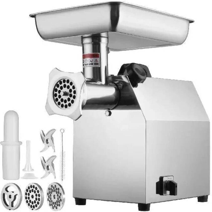 Corenia Vleesmolen Keukenmachine Keukenrobot Foodprocessor Groentesnijder met 2 messen Gehaktmolen 650W 60Hz Zilver