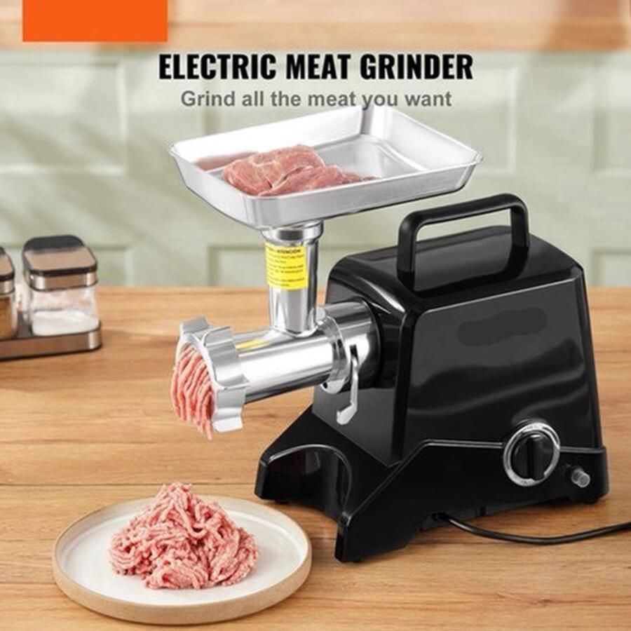 Vleesmolen Keukenmachine Keukenrobot Groentesnijder 700W 220V 50Hz- 2 Messen 3 Maalplaten Foodprocessor Gehaktmolen Zwart - Foto 2