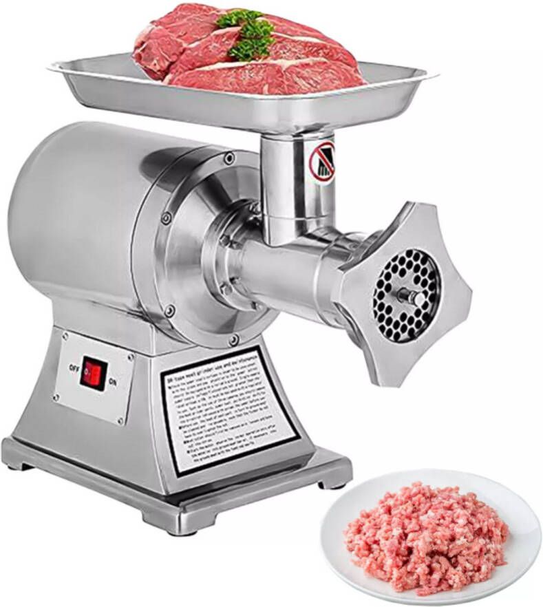 Corenia Vleesmolen Keukenmachine Keukenrobot Groentesnijder Foodprocessor 850W 190RPM 50Hz 120 Kg H Gehaktmolen Zilver