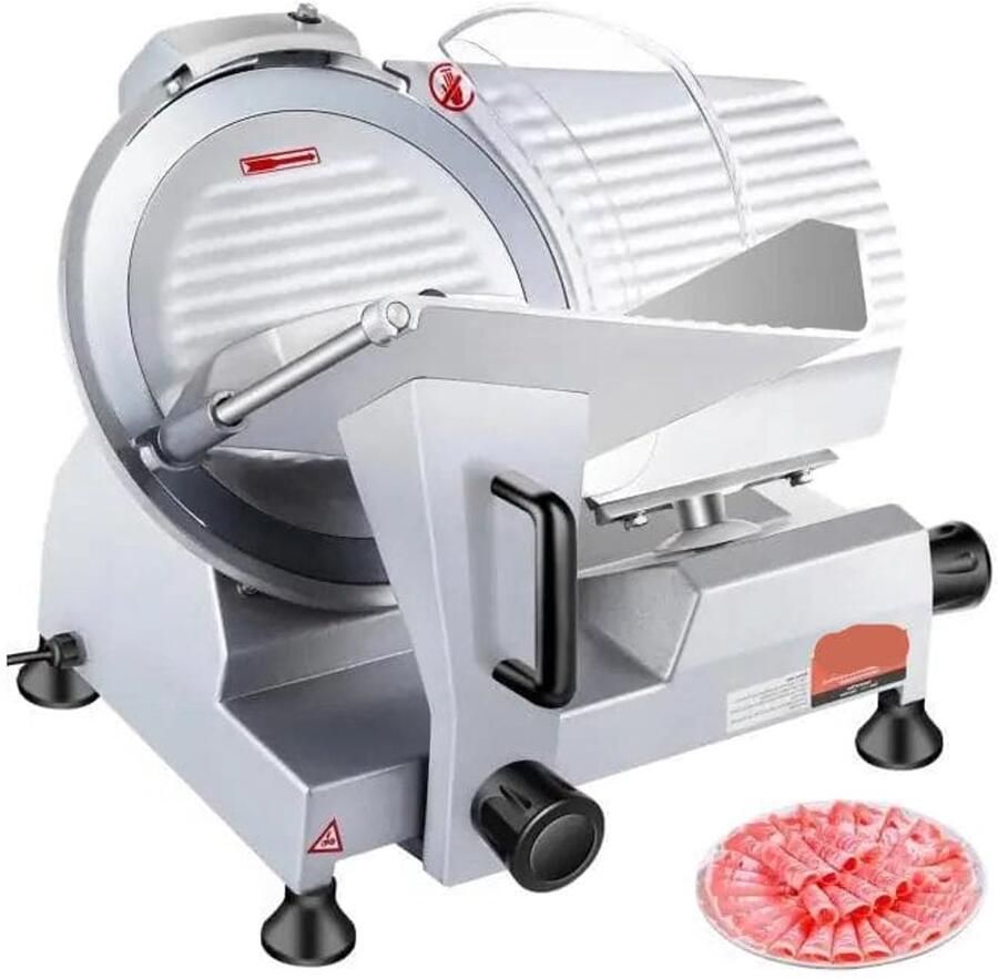 Corenia Vleessnijmachine Snijmachine Elektrische 240W Commerciële met 10 Stalen Mes en 350-400 RPM Snelheid - Foto 2
