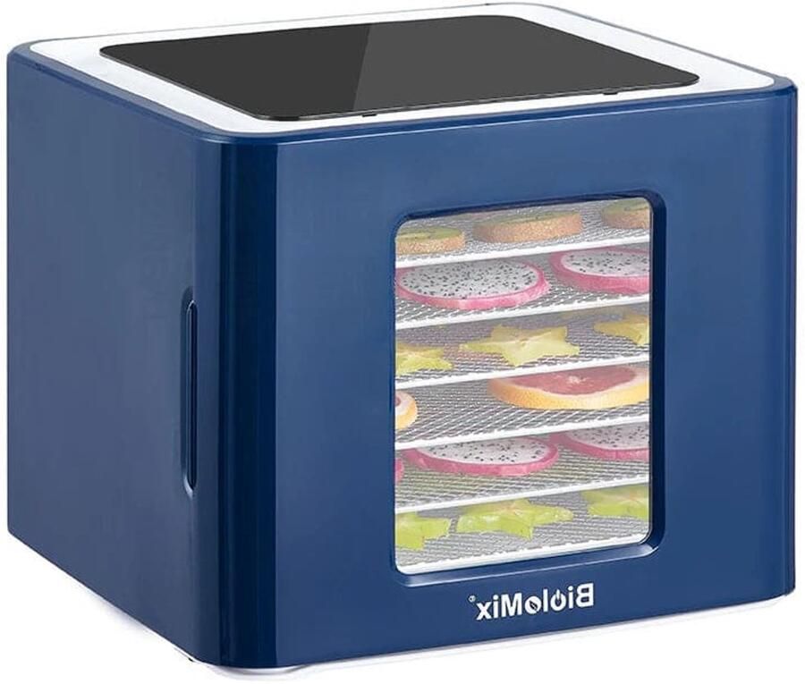 Corenia Voedseldroger – Voedseldehydrator – Snackdroger – Fruitdroger – Groentedroger – 6 Roestvrijstalen Trays – Digitale LED Touchbediening