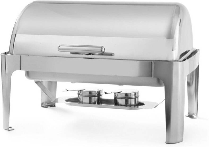 Corenia Voedselverwarmer – Buffetwarmer – Warmhoudschaal – Warmhoudplaat – Chafing Dish – Roestvrij Staal – 9 Liter Capaciteit – Rolltop Deksel 180°