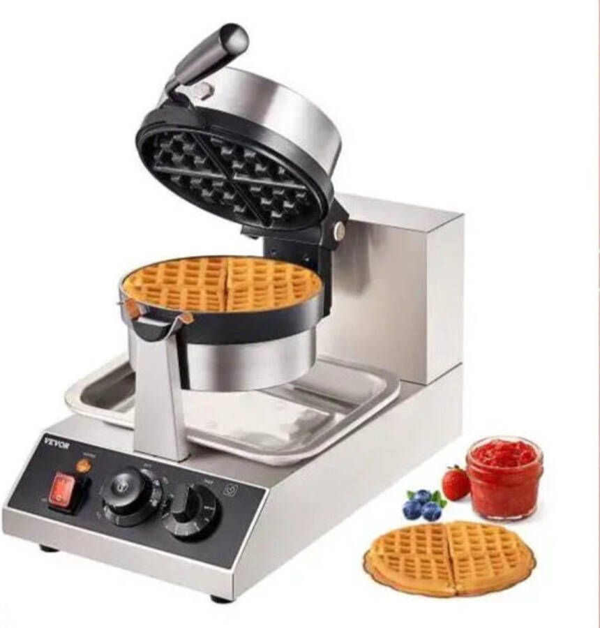 Corenia Wafelijzer Ronde Wafelmaker Wafelmix Poffertjespan Poffertjesmaker Poffertjespan Inductie Poffertjespan Elektrisch met Teflon-Coating en RVS Behuizing