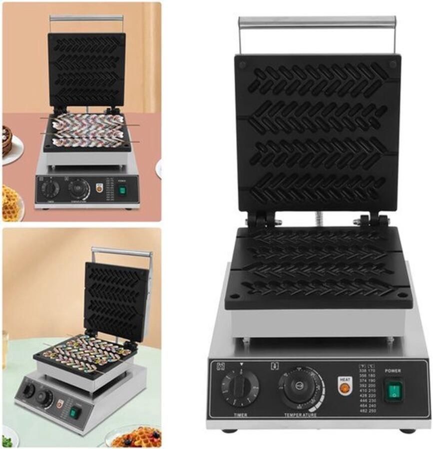 Corenia Wafelijzer – Wafel Maker – Wafelijzer Tarwestengel – Wafel Bakker – Wafelijzer 4 Wafels – Gietaluminium – Non-Stick Coating - Foto 2