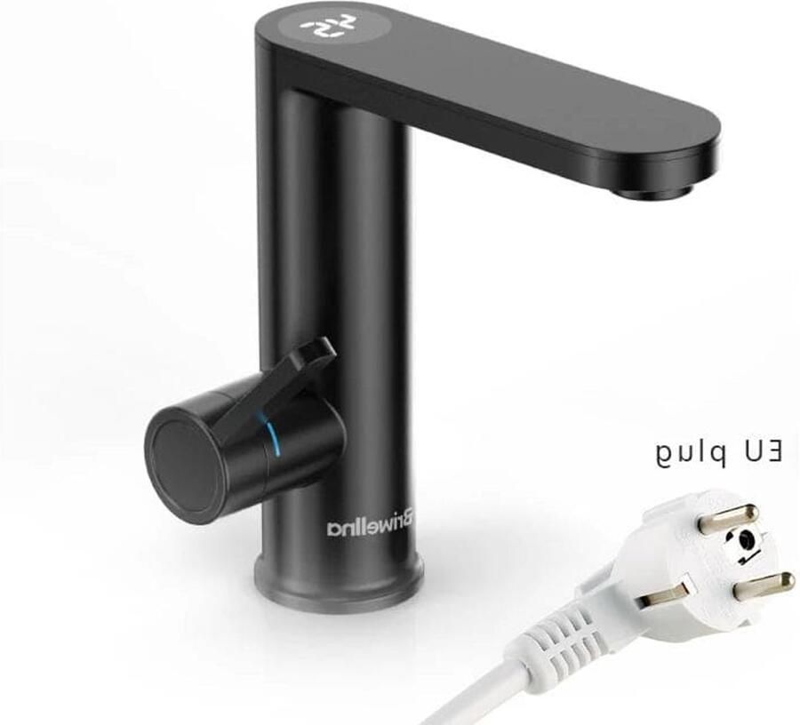 Corenia Warm Waterdispenser Instant Waterkoker Heet Water Warmwaterdispenser met Digitale Temperatuurweergave 220V Mat zwart