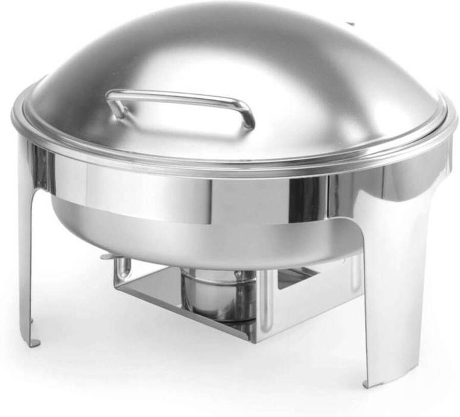 Corenia Warmhoudplaat – Buffetwarmer – Chafing Dish – Warmhoudschaal – Rechaud – Roestvrij Staal Satin Finish – 6 Liter Capaciteit – Werkt Zonder Elektriciteit
