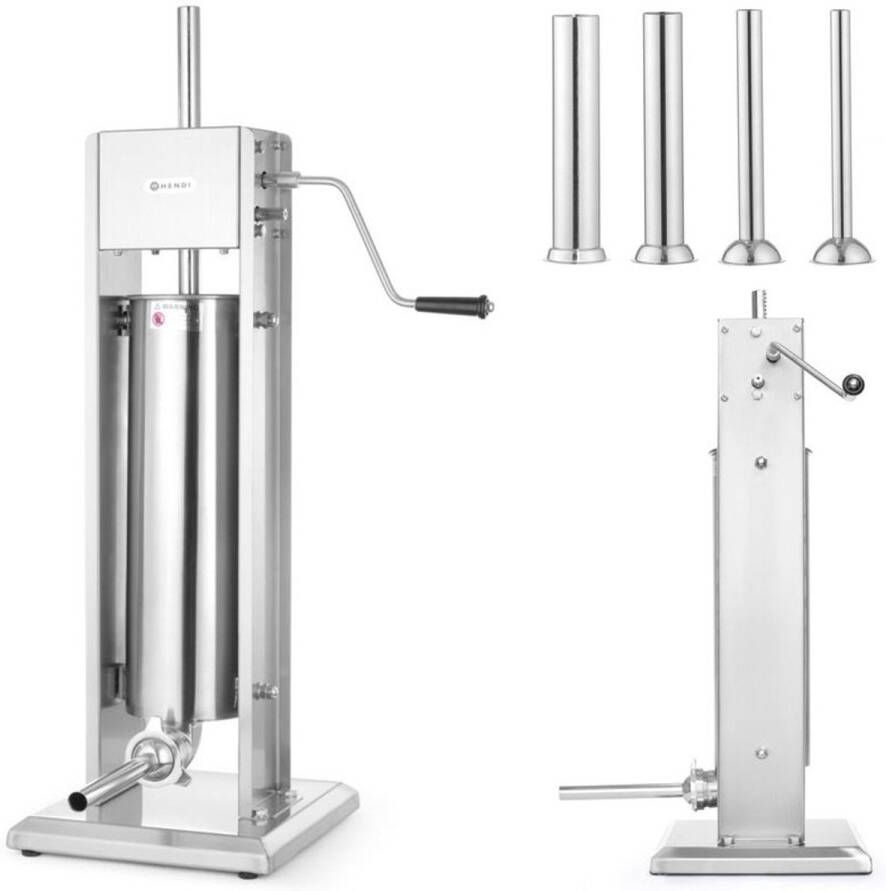 Corenia Worstenvuller – Worstenmaker – Worstmachine – Vleesvuller – Worstenvulmachine – 7 Liter Capaciteit – Roestvrij Staal