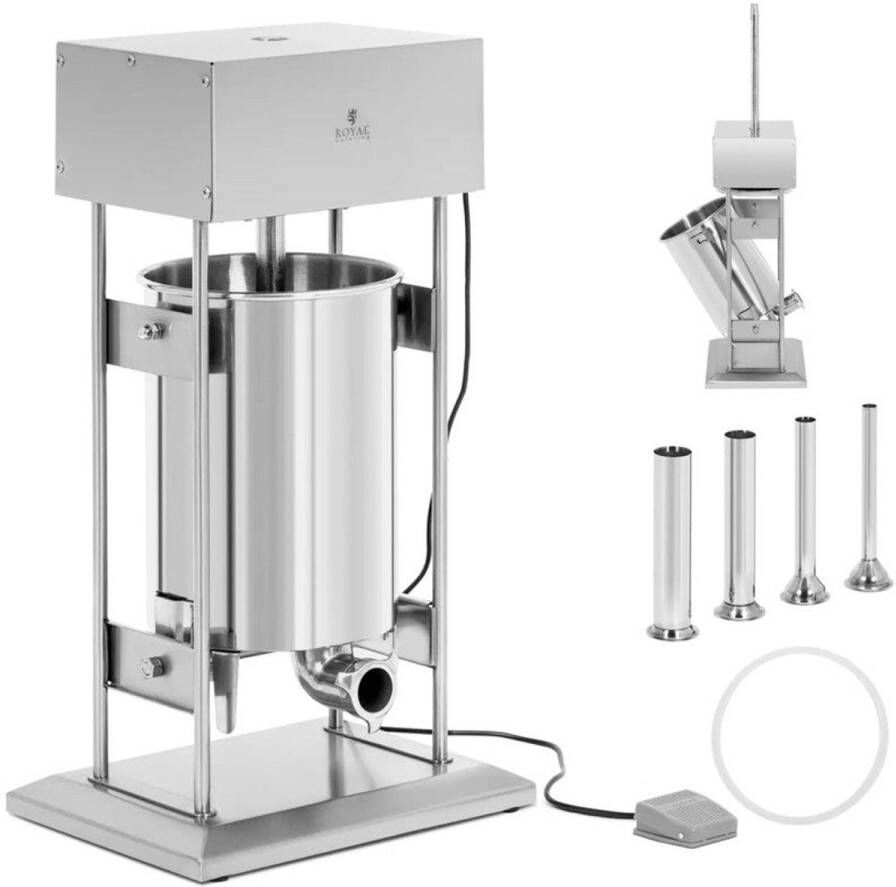 Corenia worstenvuller – worstenmaker – worstvuller – worstmachine – elektrische worstenvuller – 20 Liter Capaciteit – 300W Motor