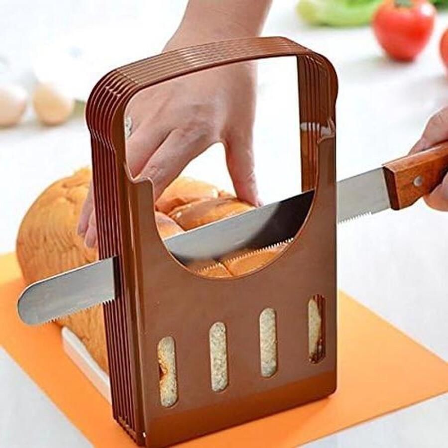 Cosensi Broodsnijder voor sneetjes brood en toast snijmachine keukengereedschap makkelijk in gebruik