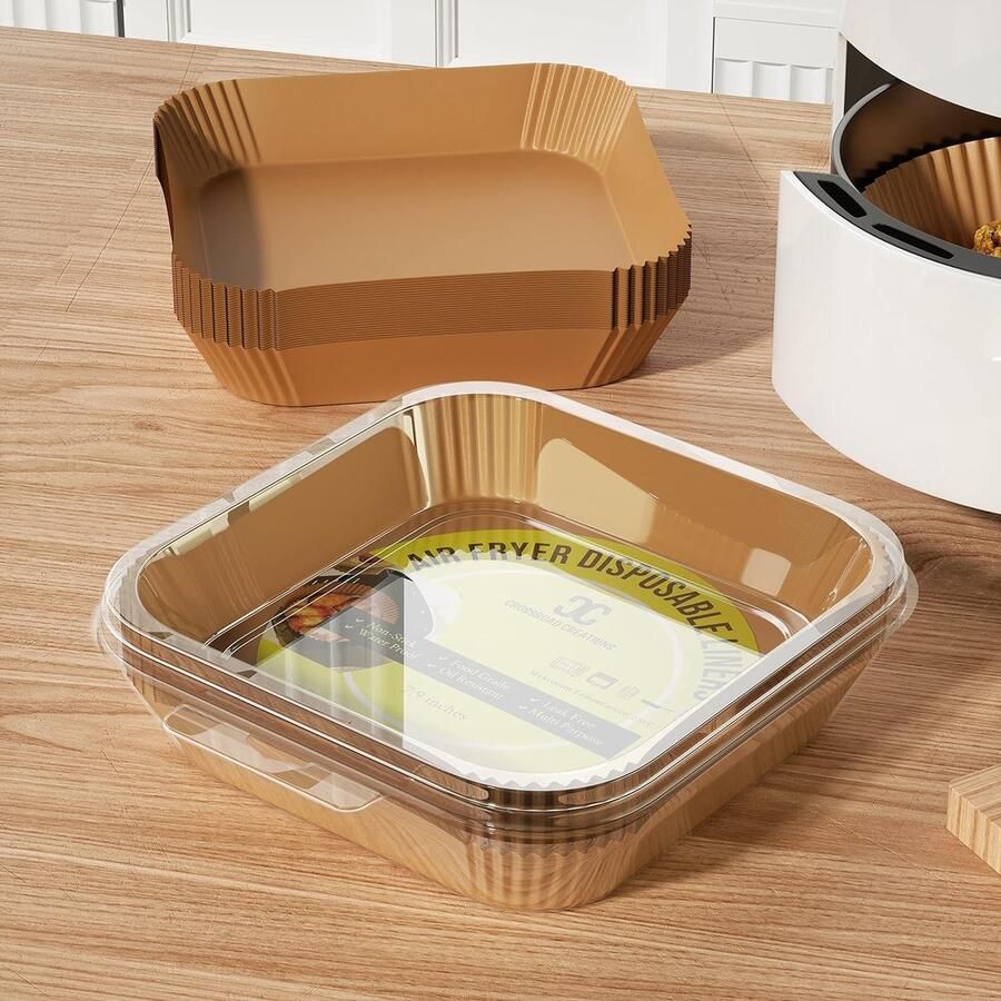 Cosori Bakpapier voor heteluchtfriteuse 20 cm airfryer-bakpapier heteluchtfriteuse bakpapier airfryer-accessoires bakpapier (100 stuks)