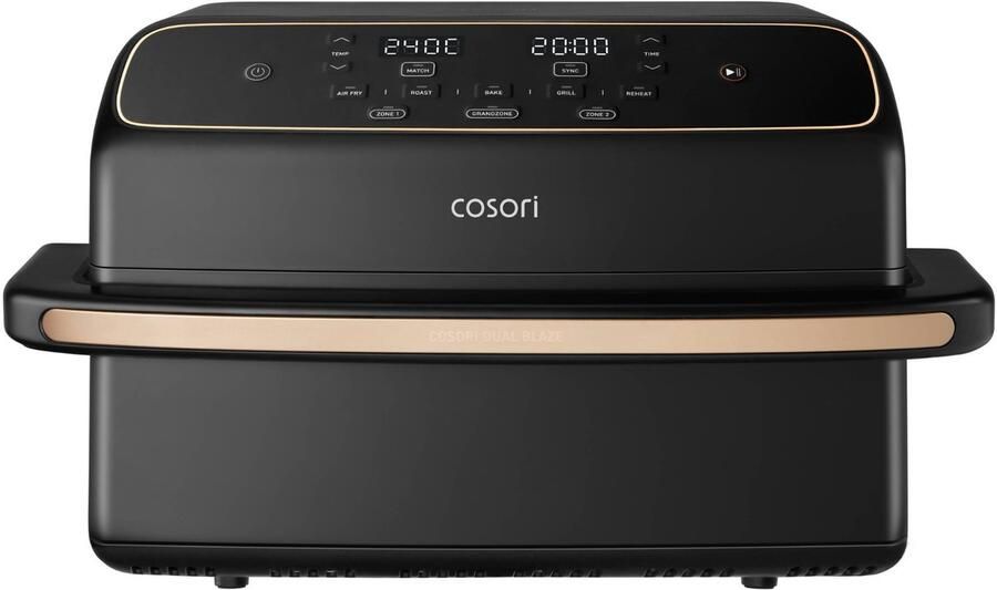 Cosori Twinfry Compact Keramische anti-aanbaklaag Heteluchtfriteuse 8.6 liter Boven- en Onderwarmte
