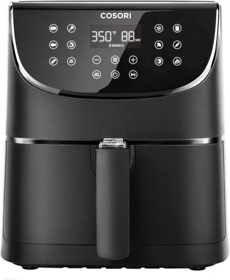 Cosori Airfryer XL – Heteluchtfriteuse 5.5 liter 11 programma's – Inclusief Spiezenrek en 5 Spiesjes Zwart - Foto 2