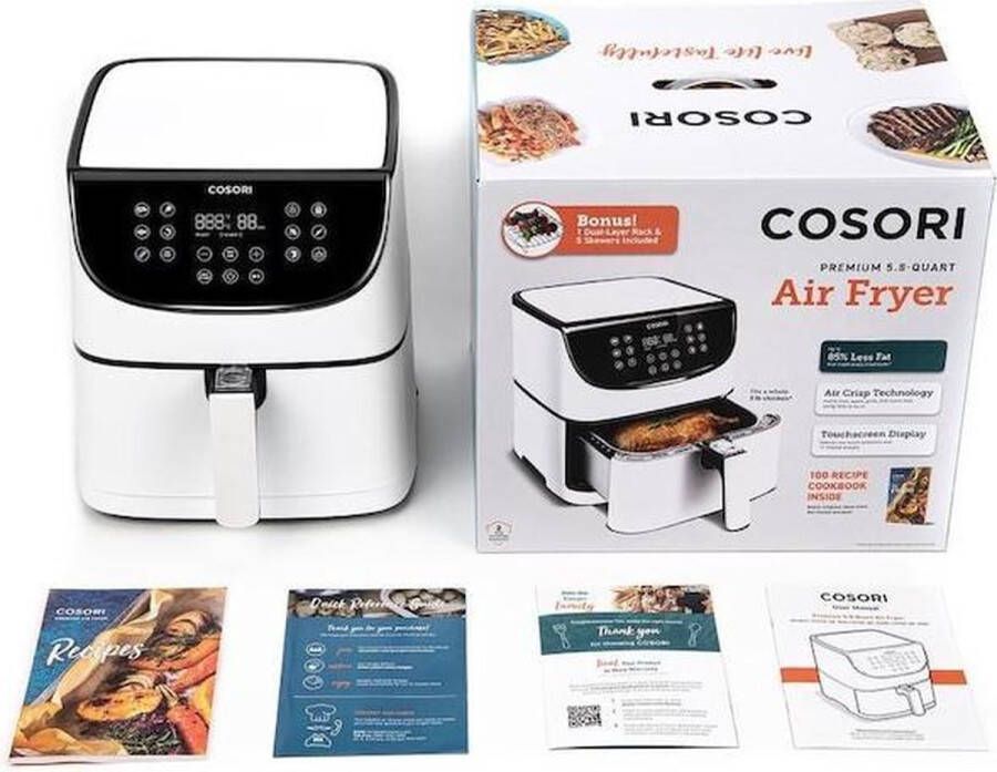 Cosori CP158-AF-RXW Airfryer – 5.5 l – 1700 W – Anti-aanbaklaag – BPA-vrij – Met display – Timerfunctie – Oververhittingsbeveiliging - Foto 3