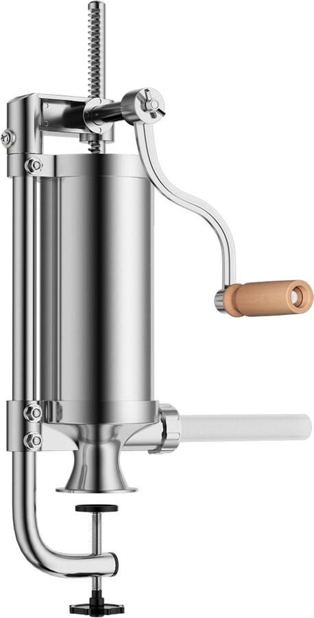 Costway 1 5 kg 3 kg 3 6 kg 6 kg worstmachine handmatig worstmachine van roestvrij staal worstmachine zilver worstpers met tafelklem worstspuit incl. vulbuizen (1 5 kg 4 vulbuizen)