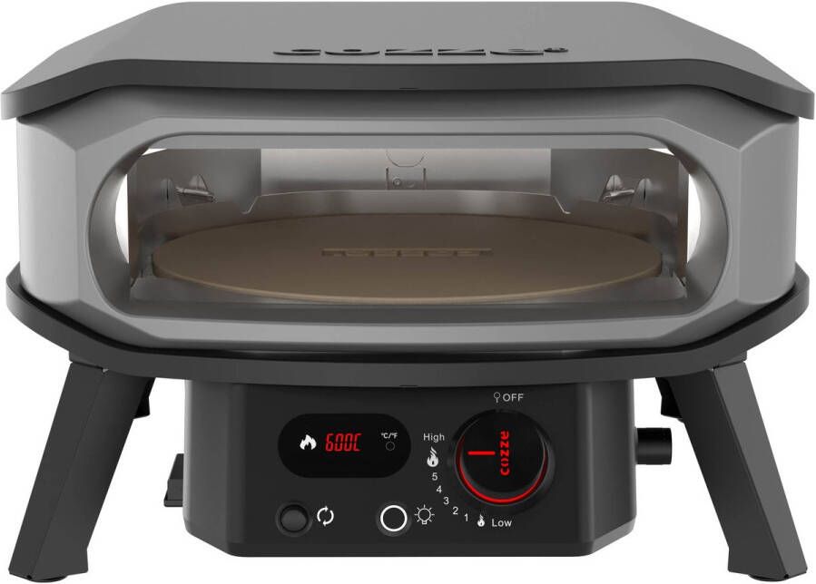 Cozze 13 PREMIUM pizzaoven met roterende steen Gas pizza oven met thermometer