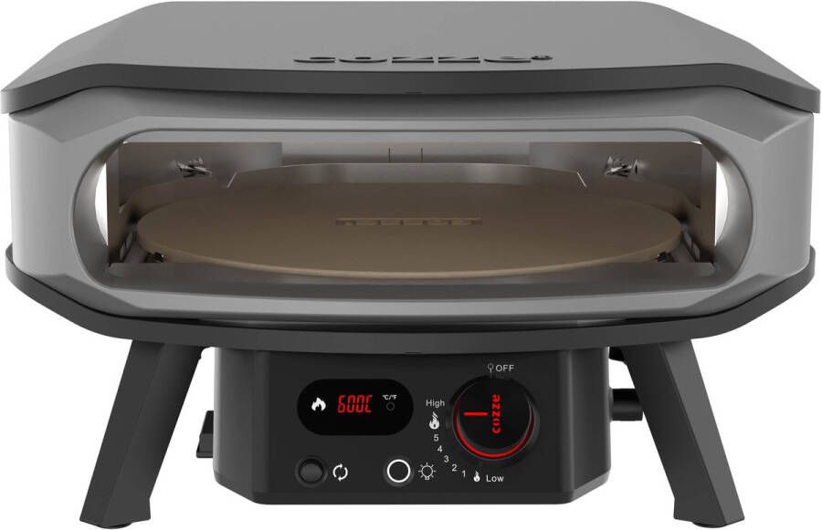 Cozze 17 PREMIUM pizzaoven met roterende steen Gas pizza oven met thermometer
