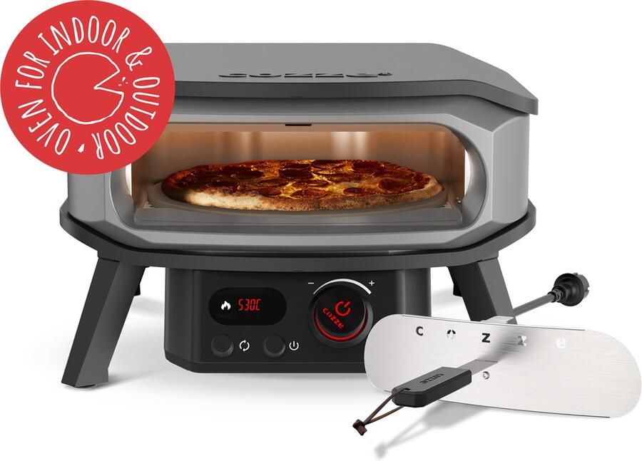 Cozze 13 Elektrische pizzaoven met roterende steen en deur 230V Premium pizza oven