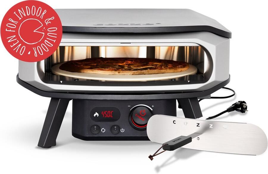Cozze 17 Elektrische pizzaoven met roterende steen en deur 230V Premium pizza oven