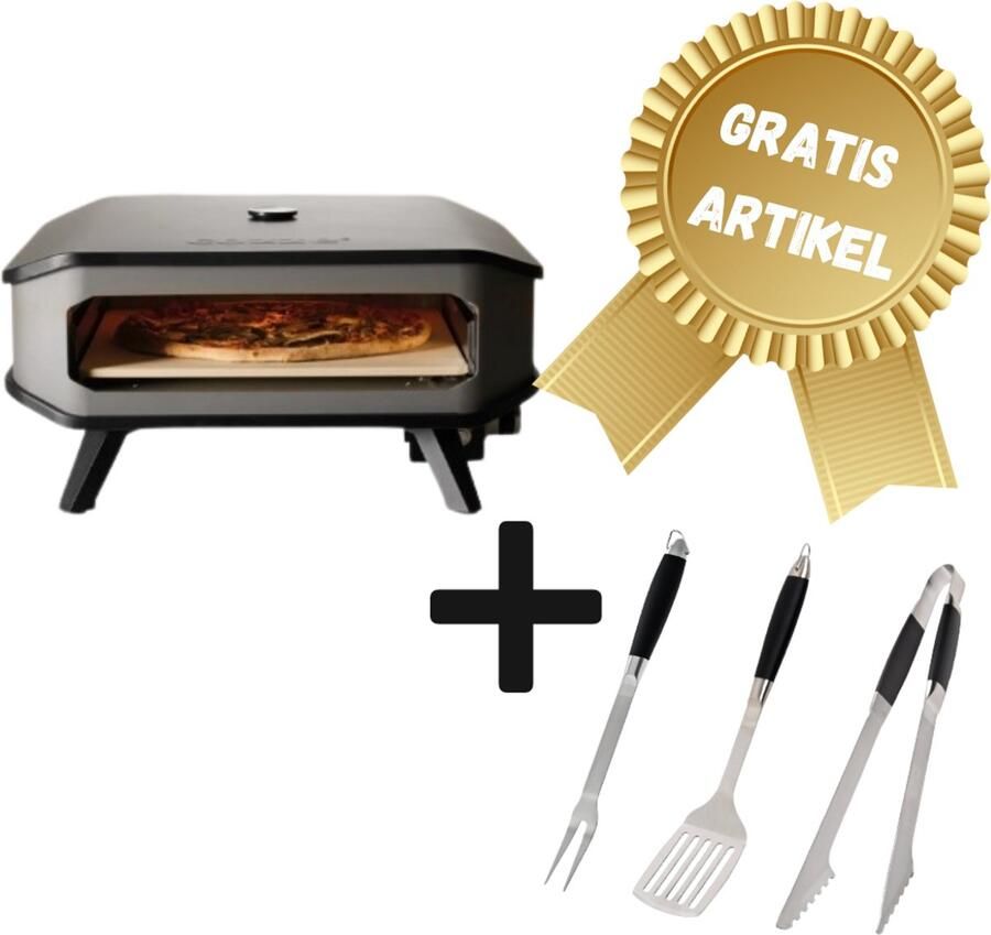Cozze 17 inch gas pizza oven Ø 42 cm met thermometer en pizzasteen -verloop niet meegeleverd