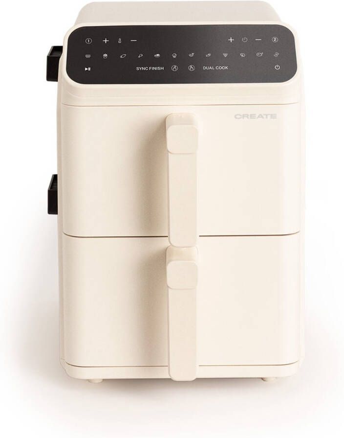 ‎CREATE 11 2 L Airfryer met dubbele laag en onafhankelijke bediening Gebroken wit AIR FRYER DUAL STACK
