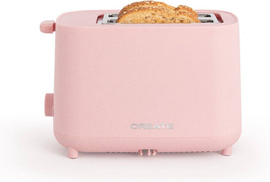 Create Broodrooster van 750 W Met beveiligingssysteem Zes vermogensniveaus Pastel roze TOAST STUDIO