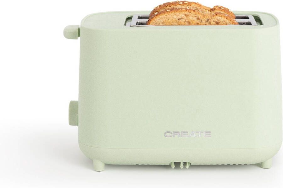Create Broodrooster van 750 W Met beveiligingssysteem Zes vermogensniveaus Pastelgroen- TOAST STUDIO