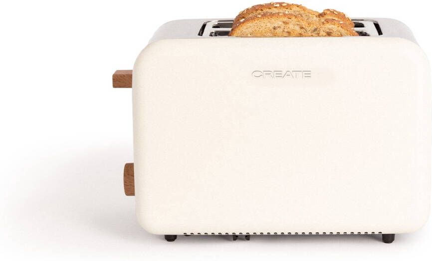 CREATE Broodrooster voor breed brood Gebroken wit TOAST RETRO