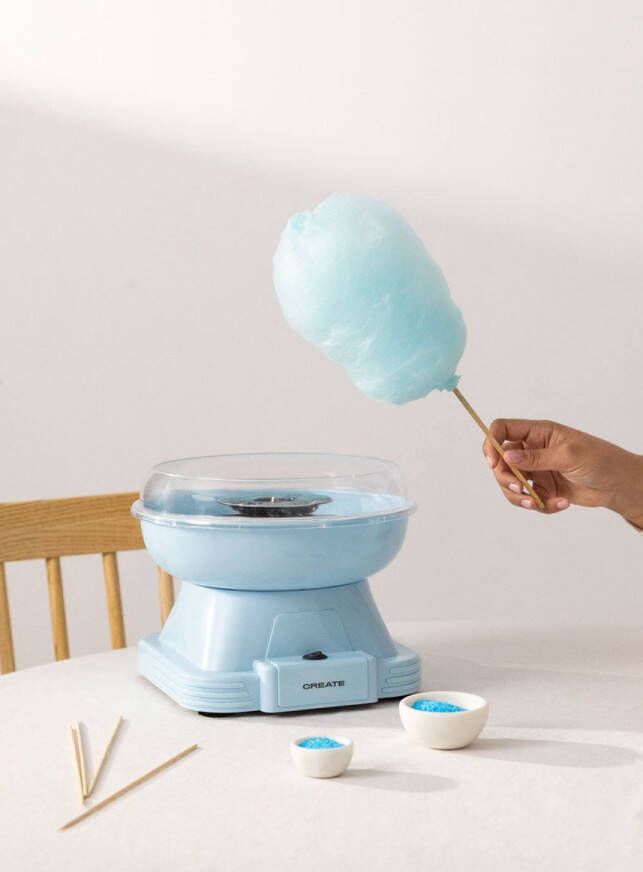 Create COTTON CANDY MAKER Blauw- Suikerspinmachine -Snel en schoon- 500W- heeft antislipvoetjes