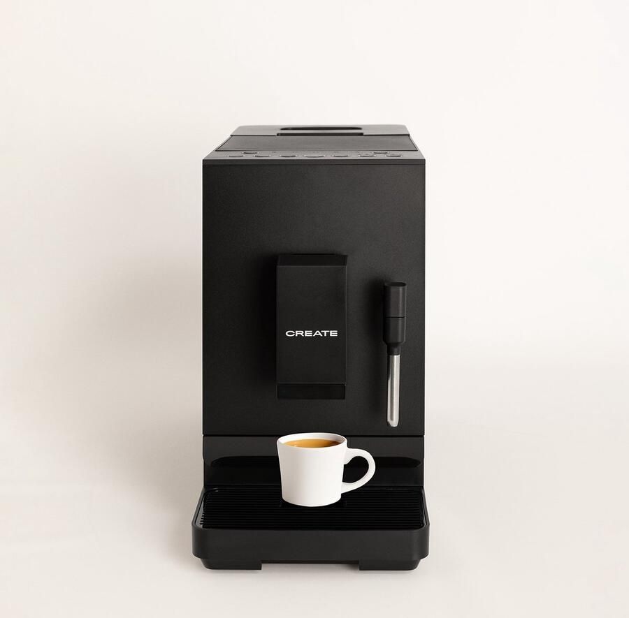 Create 20 bar volautomatische koffiemachine met molen en stoompijpje Zwart THERA MATIC