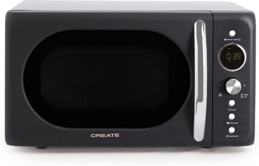 ‎CREATE Digitale magnetron-grill 900 W Zwart MICROWAVE RETRO