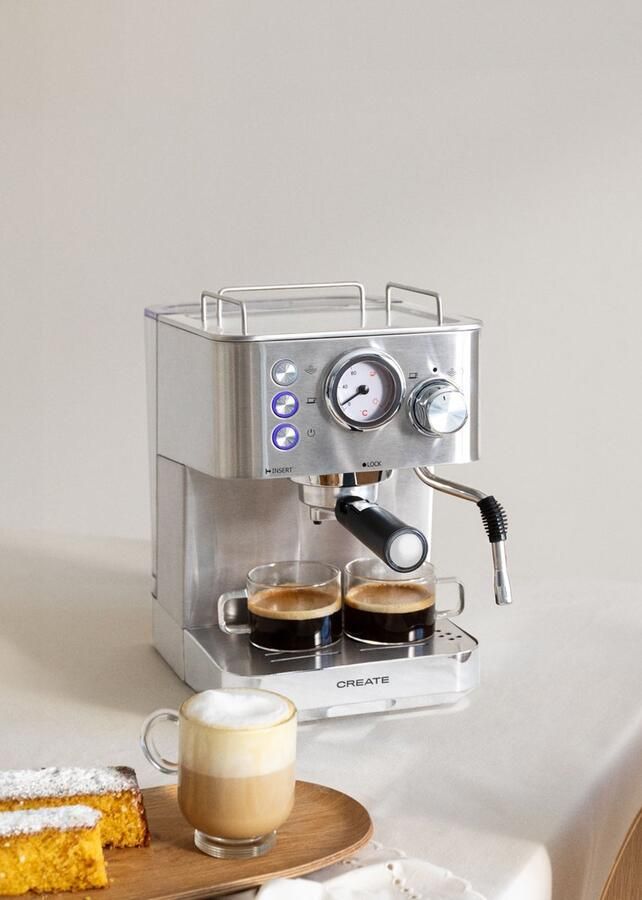 Create THERA CLASSIC Espressomachine Zilver Geschikt voor Espresso Latte Macchiato & Cappuccino