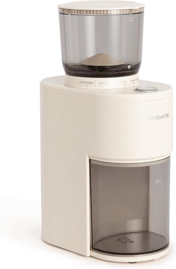 Create Koffiemolen met reservoir en 38 maalstanden Gebroken wit COFFEE GRINDER STUDIO PRO