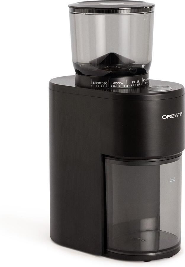 Create Koffiemolen met reservoir en 38 maalstanden Zwart COFFEE GRINDER STUDIO PRO