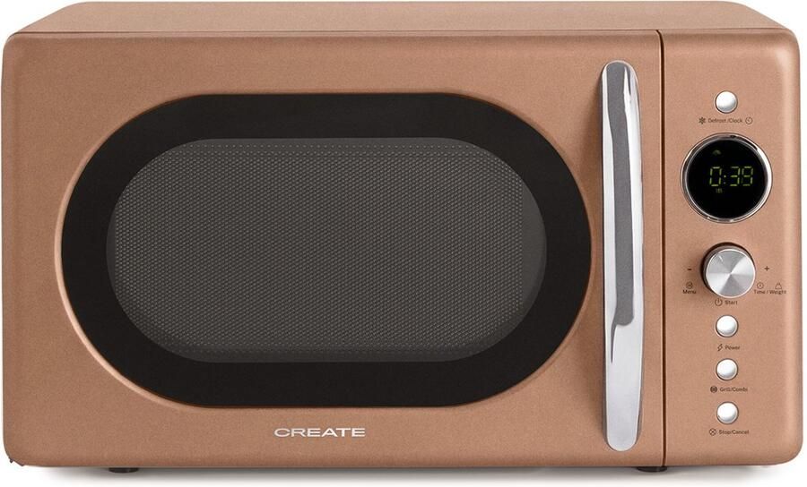 ‎CREATE Magnetron 20L digitale grill 900W Mokka MICROWAVE RETRO