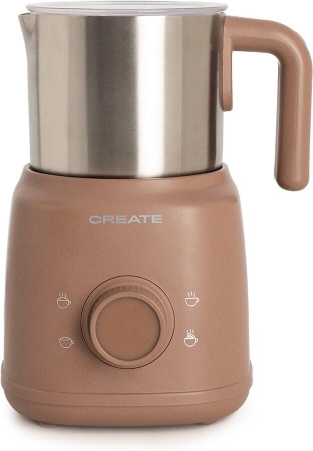 ‎CREATE Melkopschuimer en verwarmer met afneembare kan Mokka MILK FROTHER RETRO