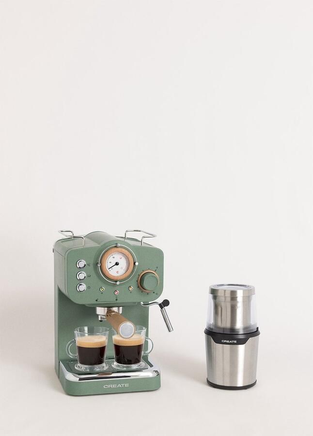 CREATE Pack THERA RETRO Express-koffiezetapparaat + MILL PRO koffie- en kruidenmolen Salie